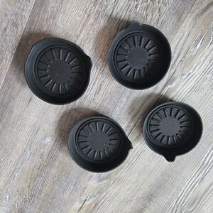 Set of Black Silicone Cupholder Inserts